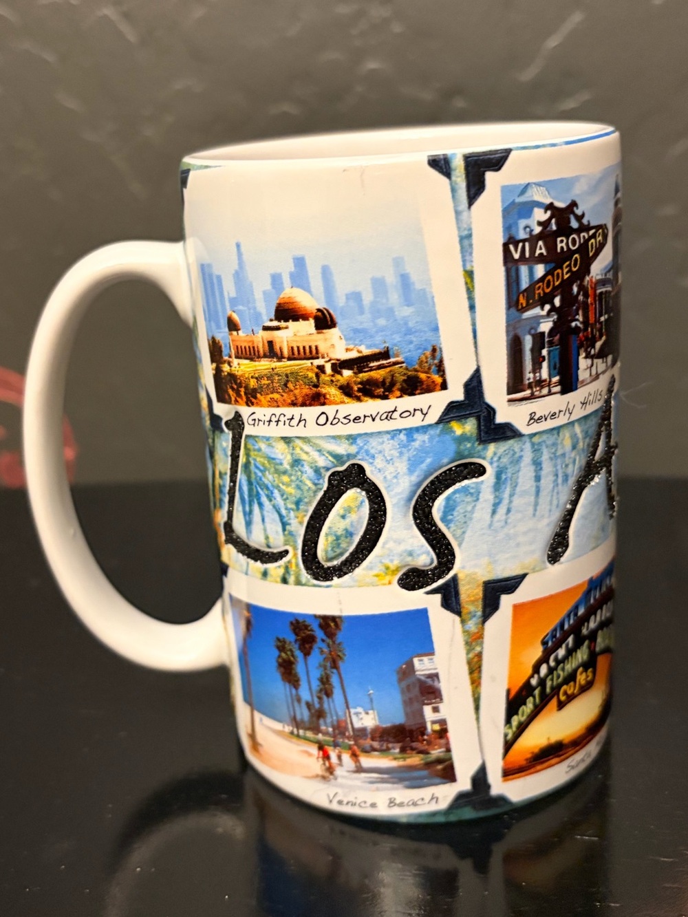 White Los Angeles Photo Collage Ceramic Mug